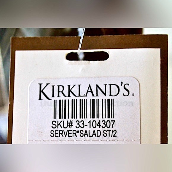 KIRKLAND’S ENTERTAINING ESSENTIALS SALAD SERVERS SET OF 2 STAINLESS STEELE NIB - Picture 5 of 5